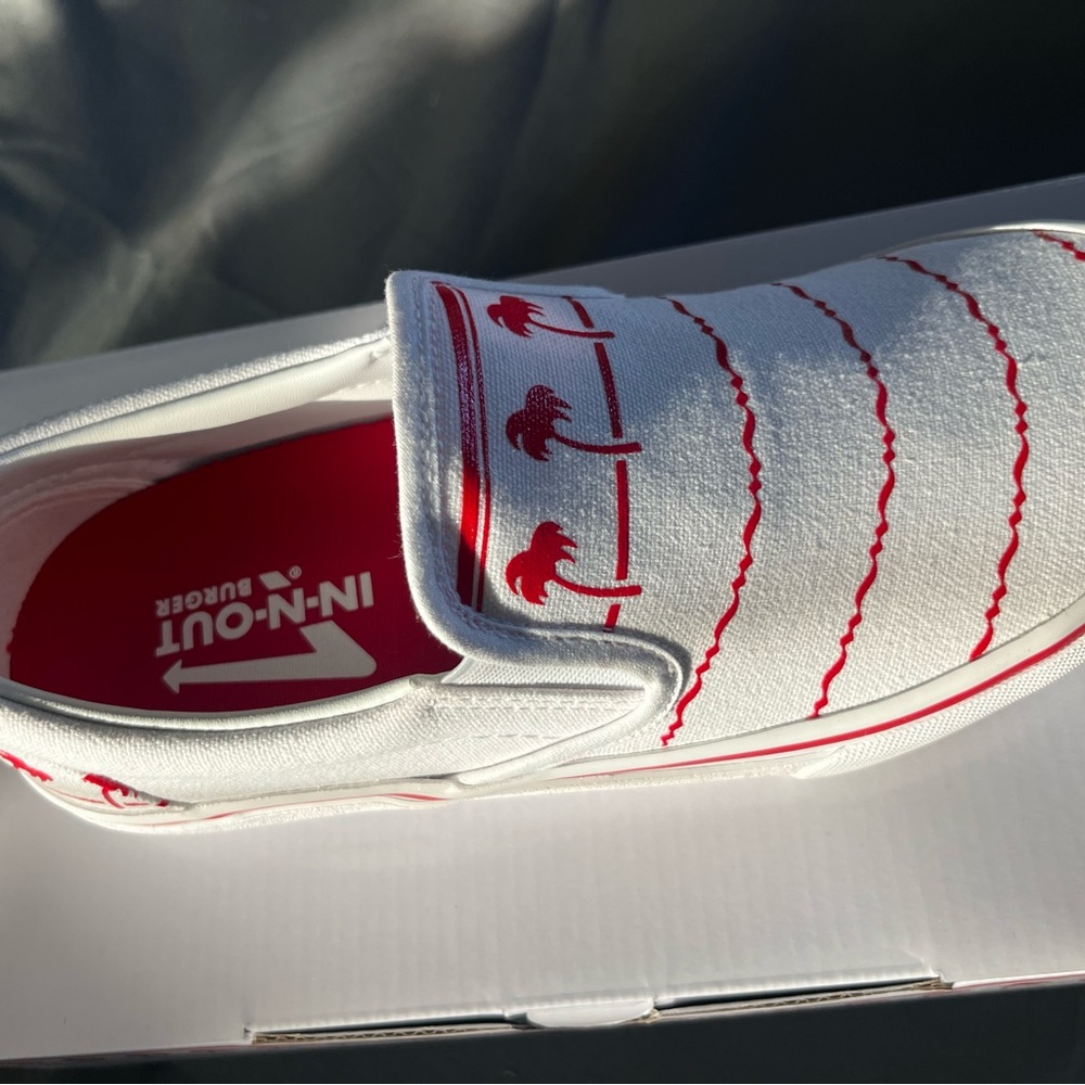 In-N-Out Burger White and Red Athletic Shoes Men’s 11/ Women’s 13